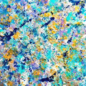 Stellar Blue 30×30 cm – Acrylique sur toile
